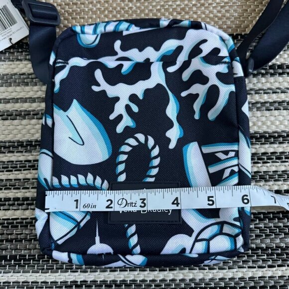 Vera Bradley Women Lighten Up RFID Mini Hipster Crossbody Bag Shore Enough Navy - Picture 9 of 11